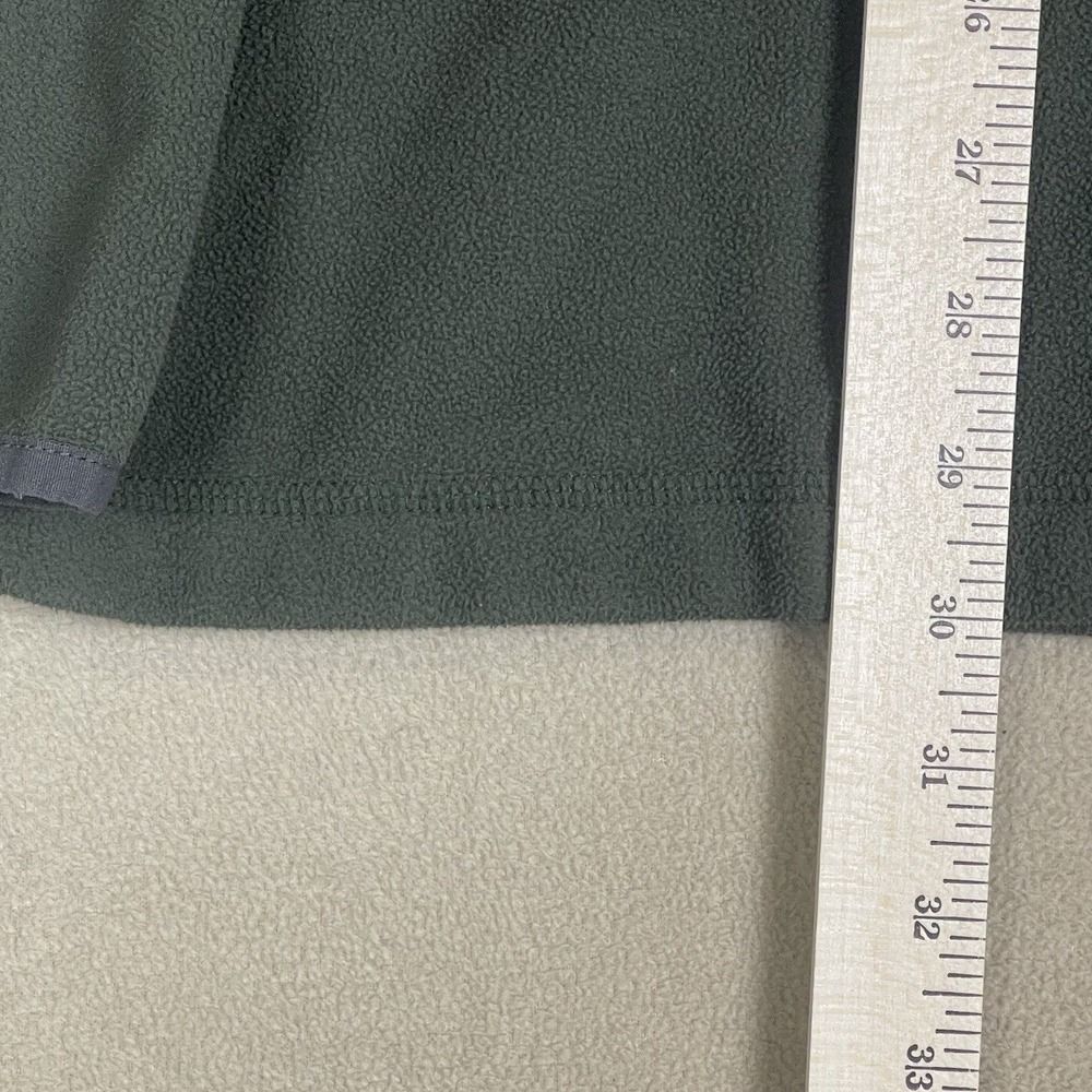 Timberland Fleece Pullover Mens XL Quarter-Zip Olive Green Chest Pocket EUC - Picture 6 of 10